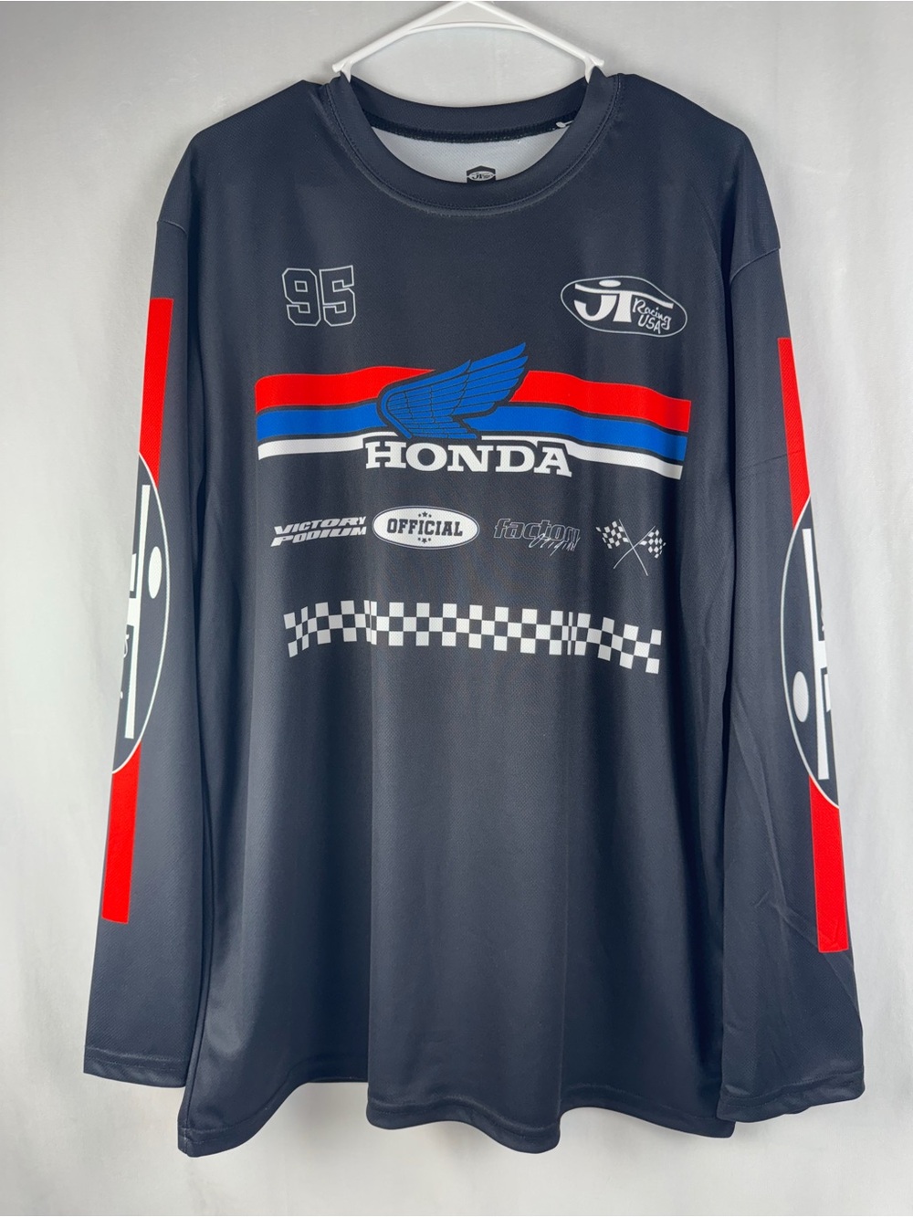 Official Licensed Honda Motorcycle JT Racing Long Sleeve Jersey Black XL NWT